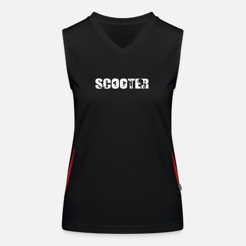 Tretroller T-Shirt Scooter Geschenkidee Funktionelles Kontrast-Tank Top für Frauen