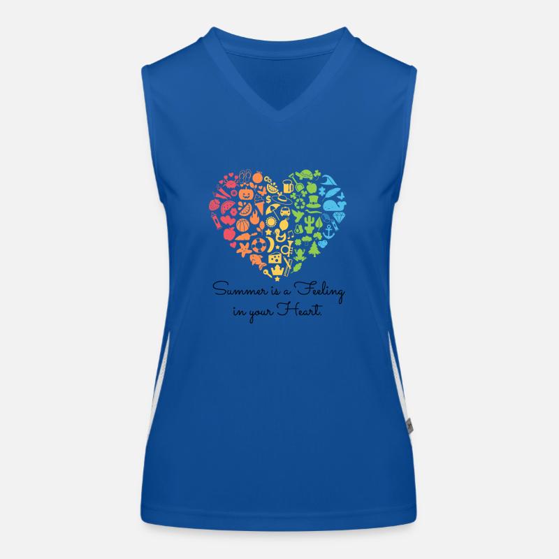 Summerfeeling - schwarzer Text Funktionelles Kontrast-Tank Top für Frauen