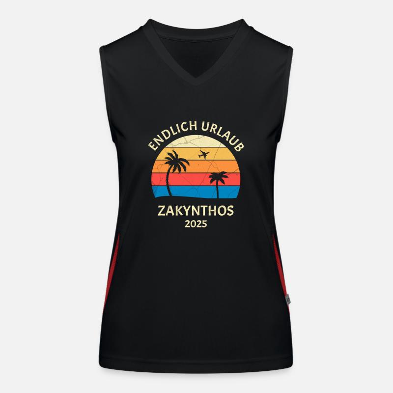 Zakynthos Urlaub 2025 Griechenland Reise Funktionelles Kontrast-Tank Top für Frauen