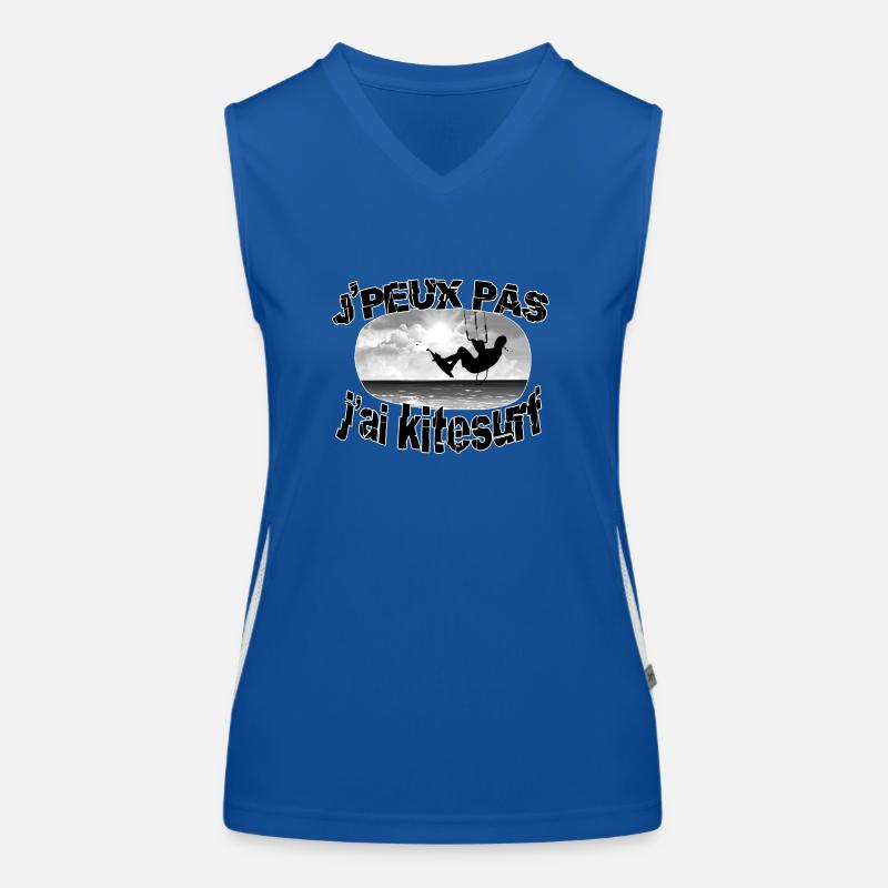 j'peux pas j'ai kitesurf Débardeur respirant contrasté Femme