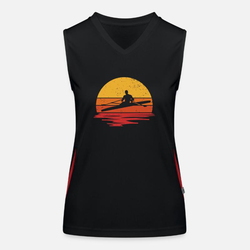 Rowing Boat Rower Women's Functional Contrast Tank Top