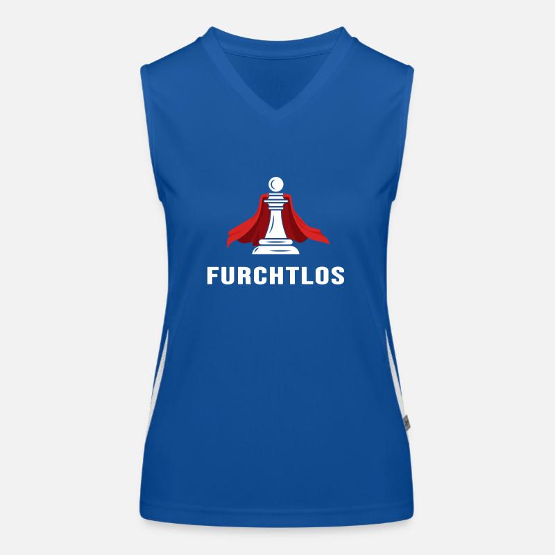 Schach Schachmatt Schachspieler Schach-Held Funktionelles Kontrast-Tank Top für Frauen