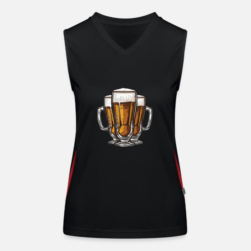 Beer Drinking Drinking Women's Functional Contrast Tank Top