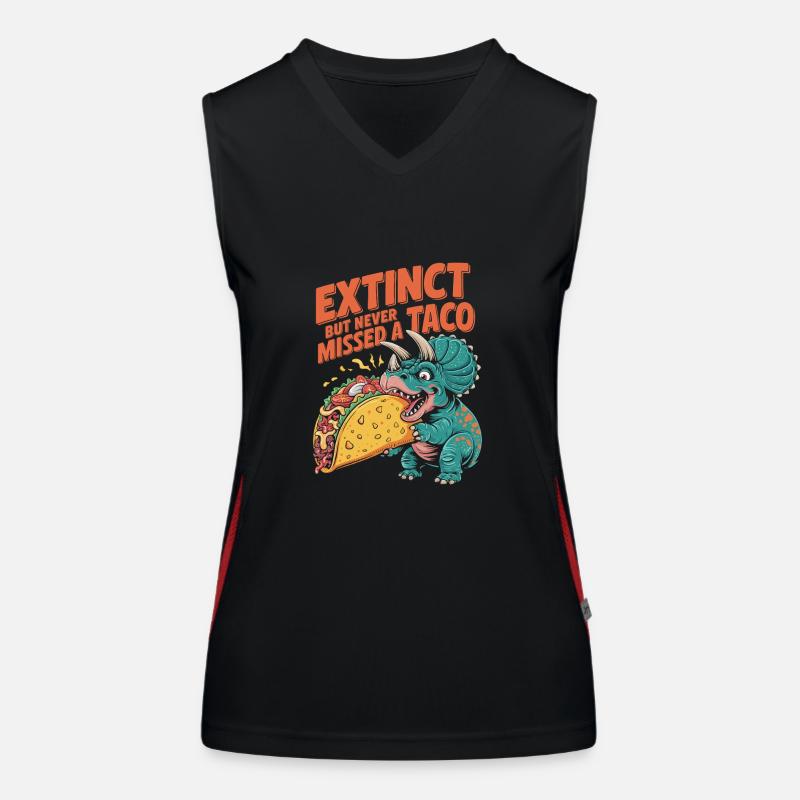 Dinosaure Taco Cinco de Mayo Design Débardeur respirant contrasté Femme