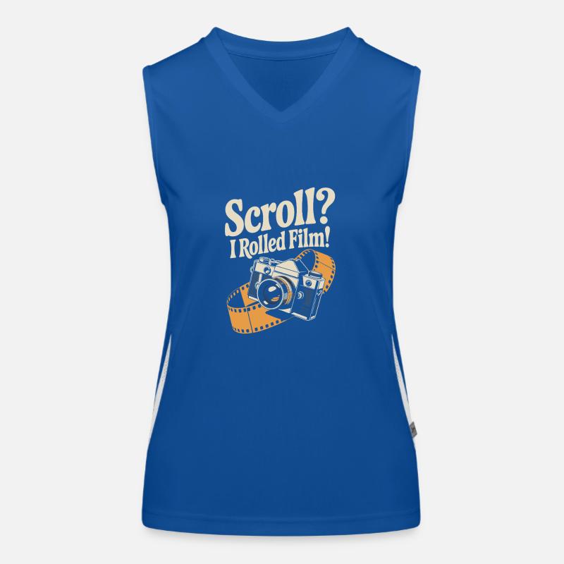 Conception drôle de caméra rétro Débardeur respirant contrasté Femme