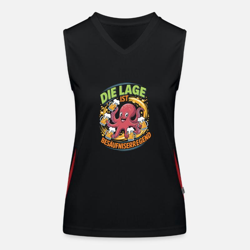 The situation is drunkenness Women's Functional Contrast Tank Top