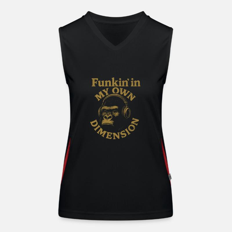 Funkin propre dimension groove gorille Débardeur respirant contrasté Femme