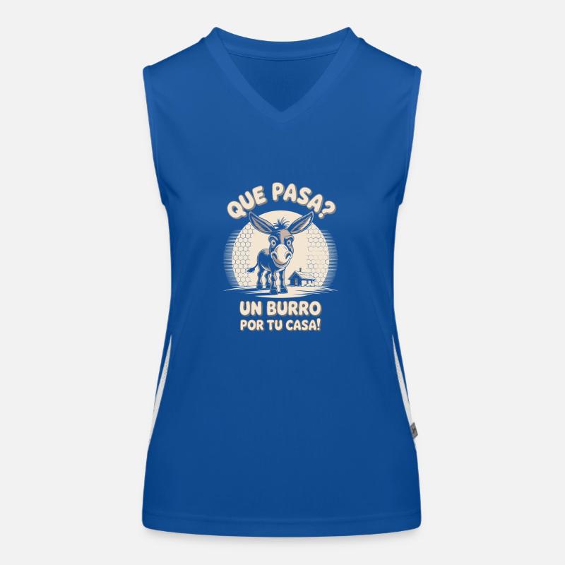 Lustiges Eseldesign Funktionelles Kontrast-Tank Top für Frauen