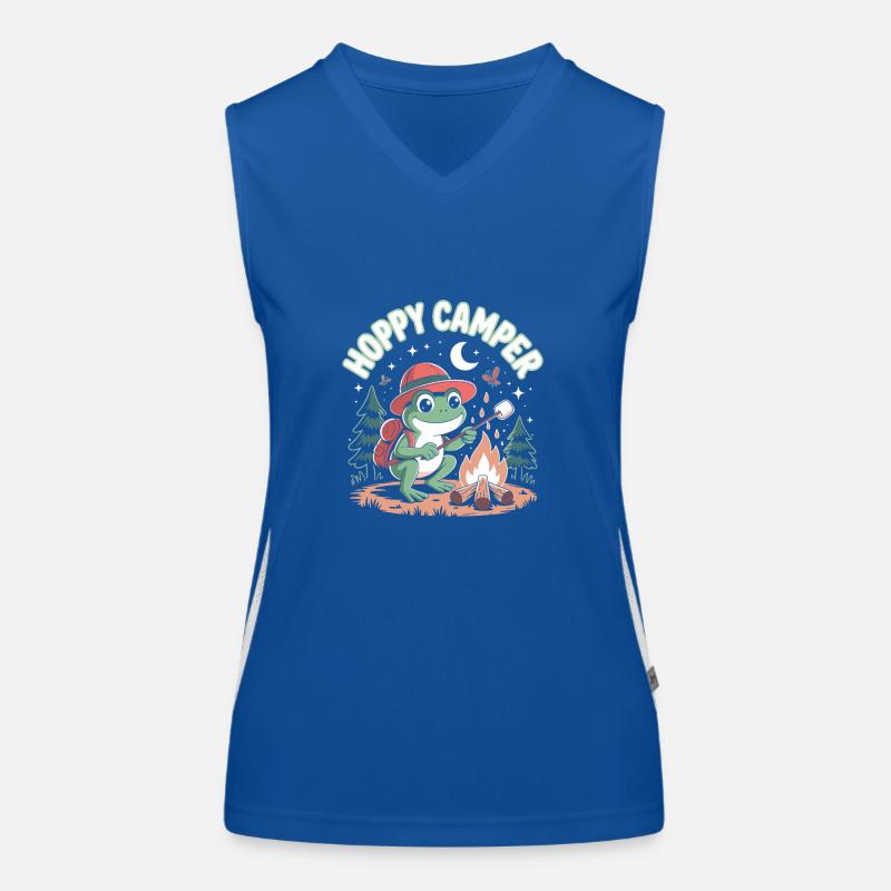 Hoppy Camper Camper Frog Women's Functional Contrast Tank Top