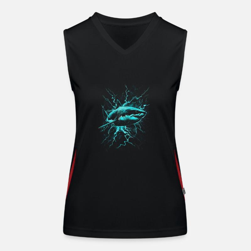 Cooles Hai Design Funktionelles Kontrast-Tank Top für Frauen