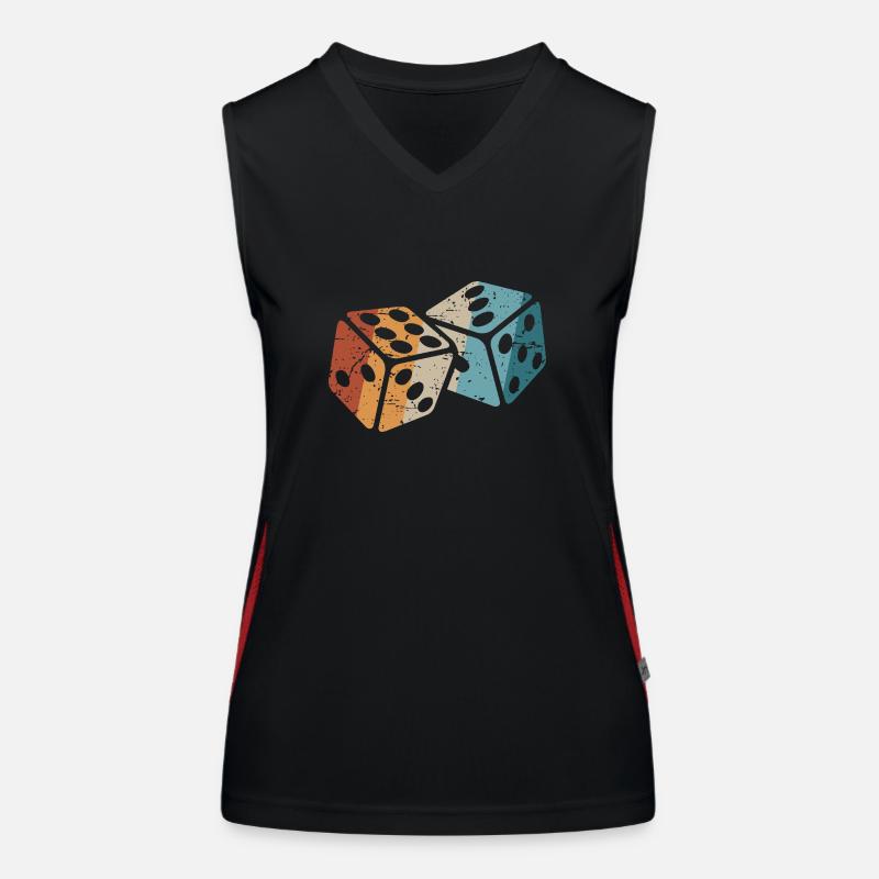 Retro Dice Women's Functional Contrast Tank Top