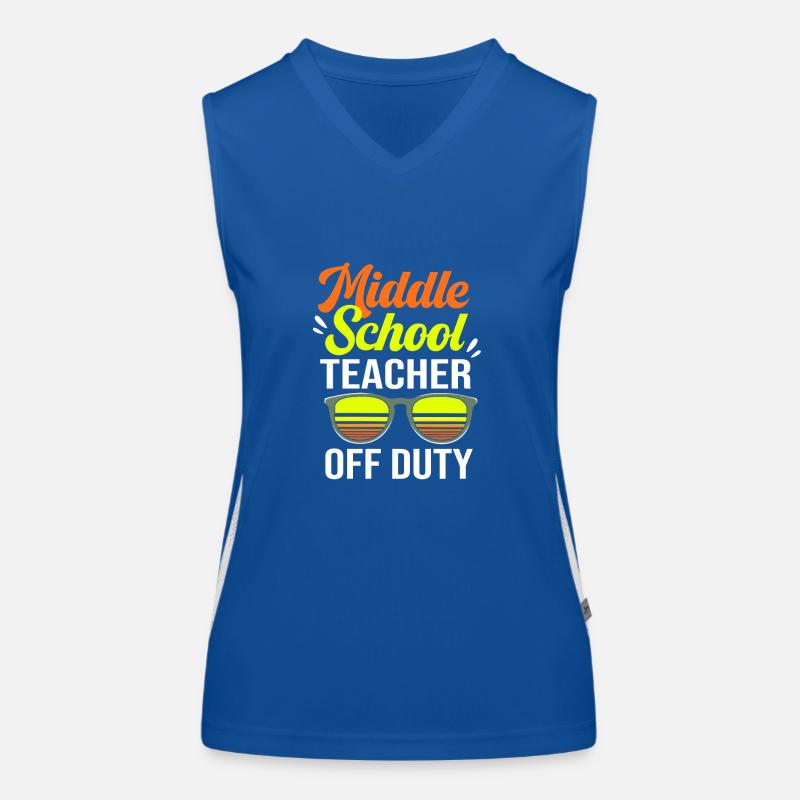 Middle School Teachers Women's Functional Contrast Tank Top