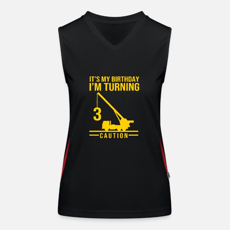 Baustelle Kindergeburtstag Funktionelles Kontrast-Tank Top für Frauen