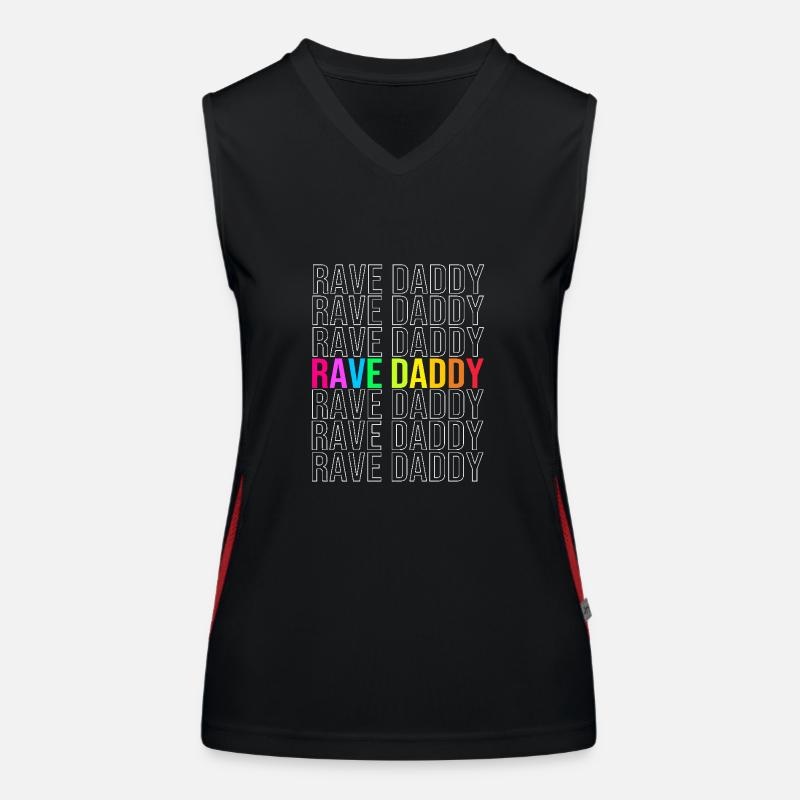 Rave Raver Musique techno Techno basse Table de mixage Débardeur respirant contrasté Femme
