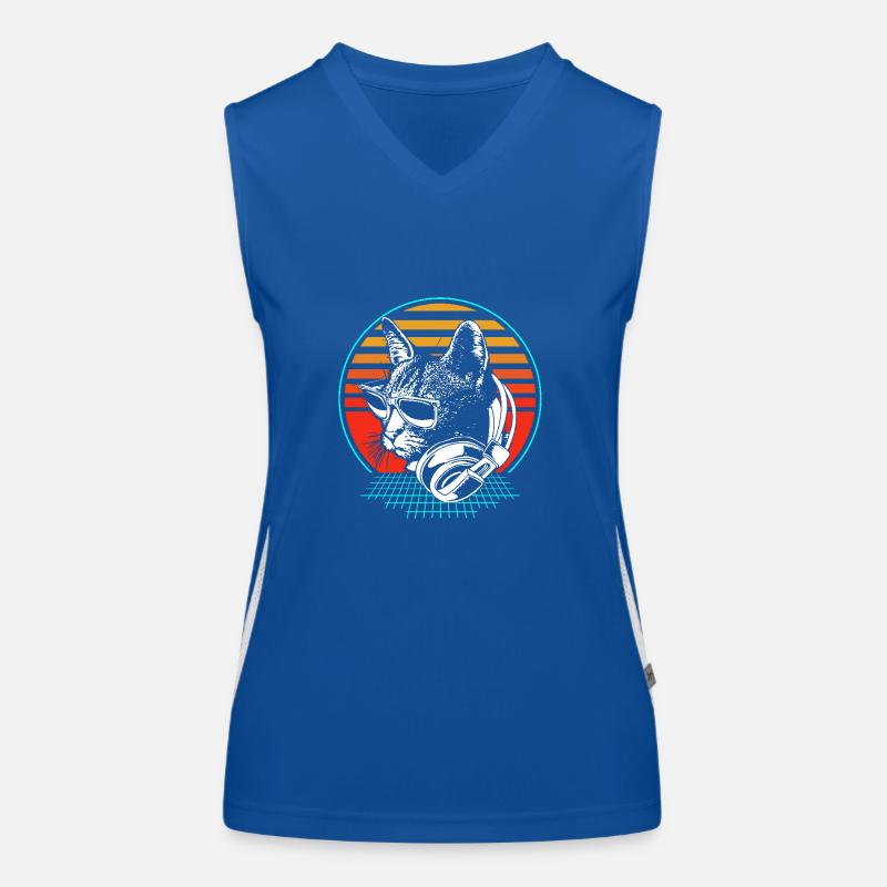 Rave Raver Techno music Techno bass Mischpult Funktionelles Kontrast-Tank Top für Frauen