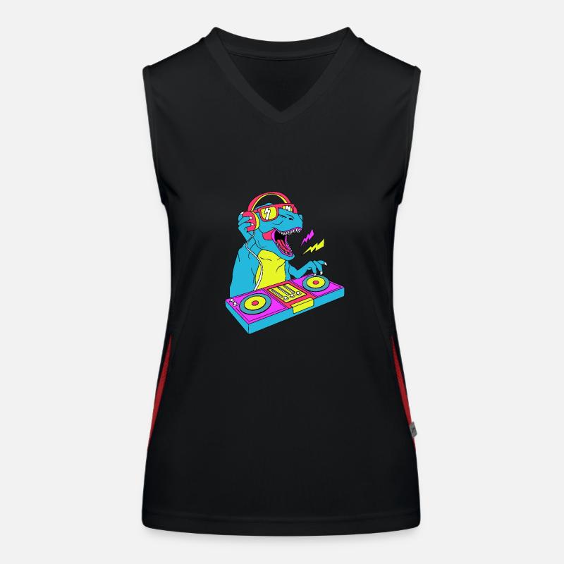Rave Raver Musique techno Techno basse Table de mixage Débardeur respirant contrasté Femme
