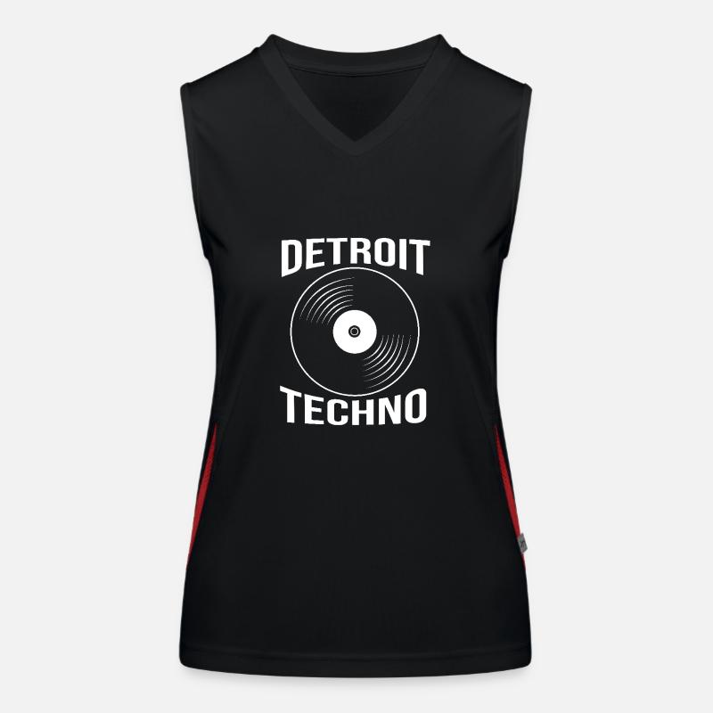 Rave Raver Musique techno Techno basse Table de mixage Débardeur respirant contrasté Femme