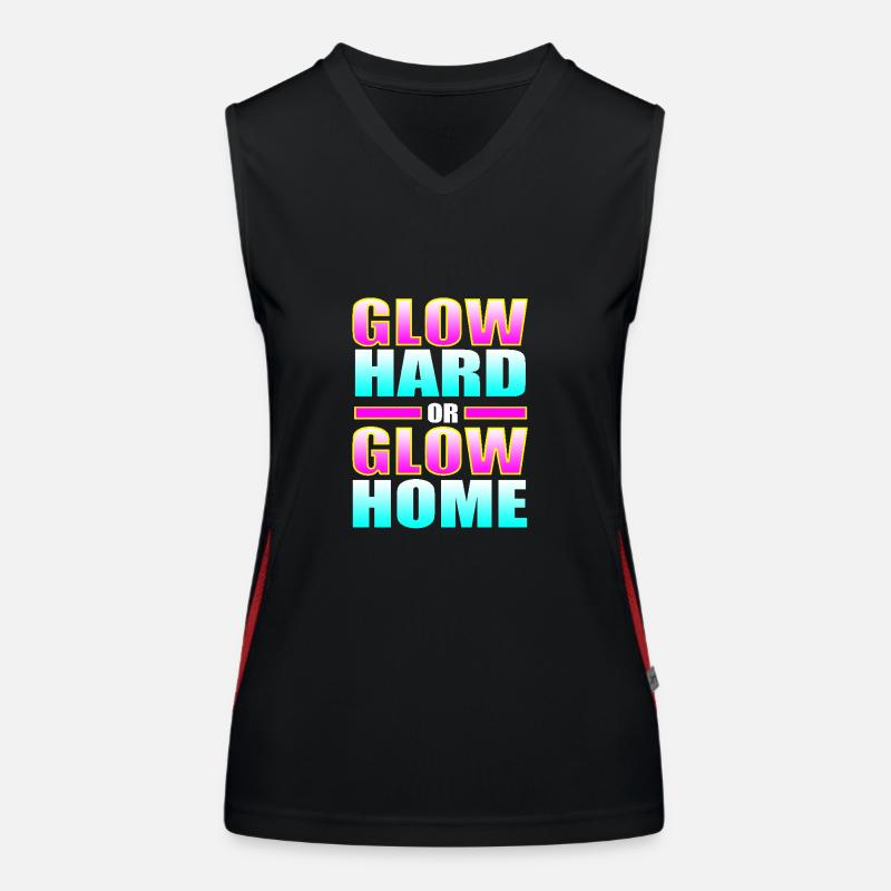Rave Raver Techno music Techno bass Mischpult Funktionelles Kontrast-Tank Top für Frauen