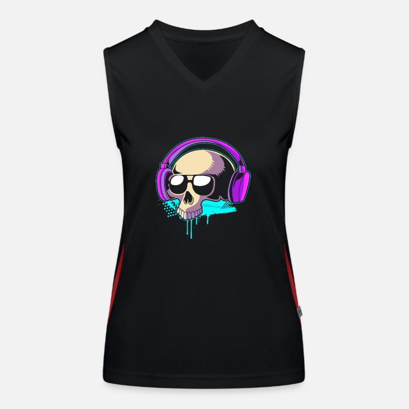 Rave Raver Musique techno Techno basse Table de mixage Débardeur respirant contrasté Femme