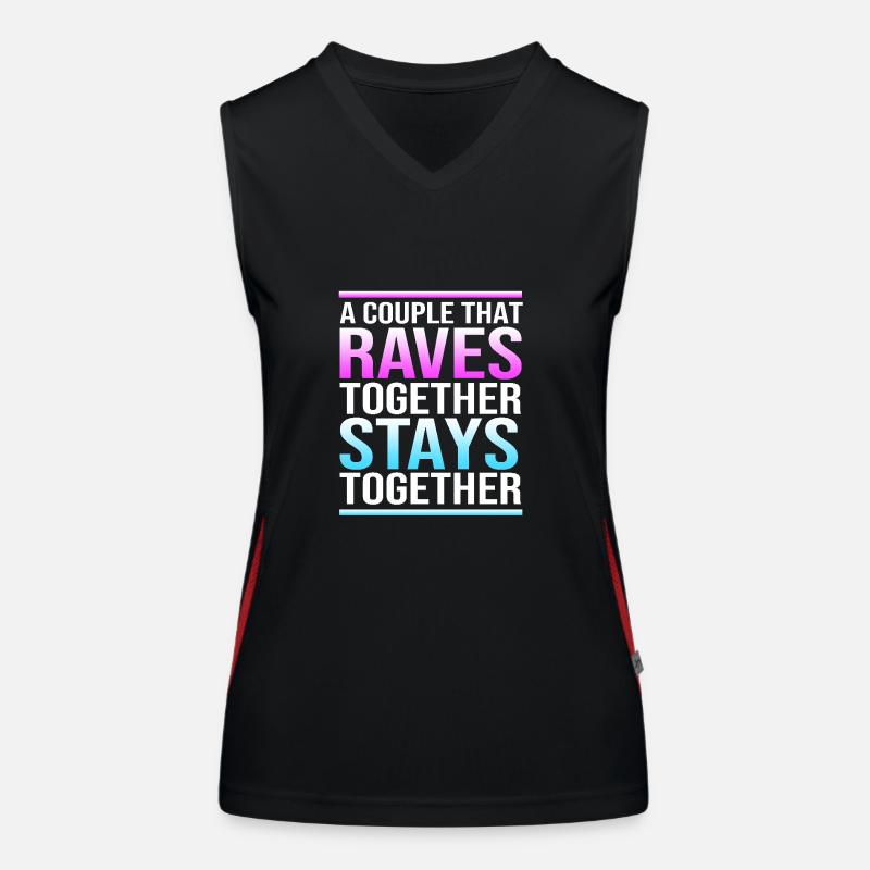 Rave Raver Musique techno Techno basse Table de mixage Débardeur respirant contrasté Femme