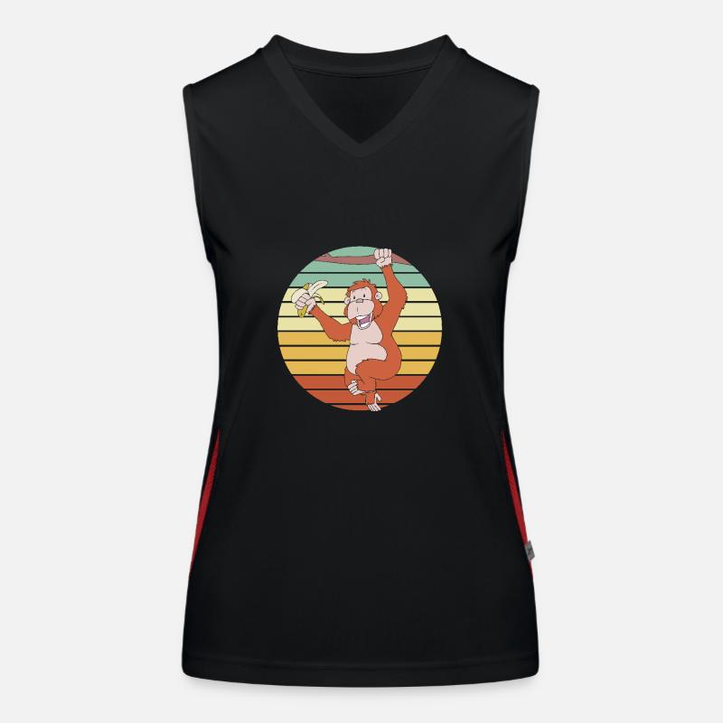 Orang Utan Funktionelles Kontrast-Tank Top für Frauen