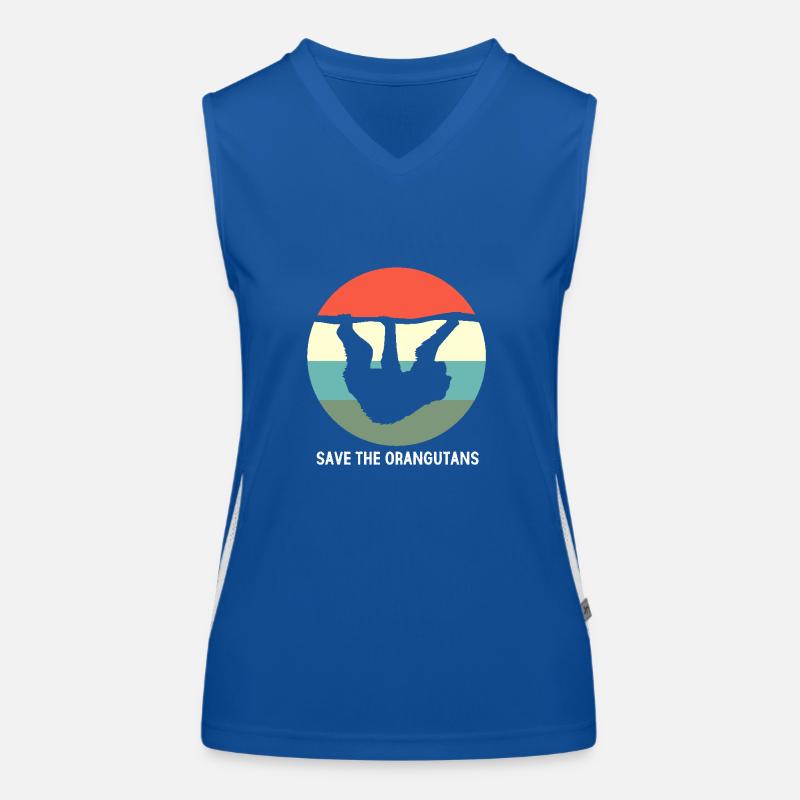 Orang Utan Funktionelles Kontrast-Tank Top für Frauen