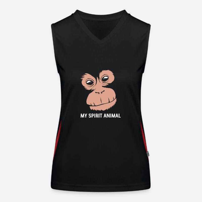 Orang Utan Funktionelles Kontrast-Tank Top für Frauen