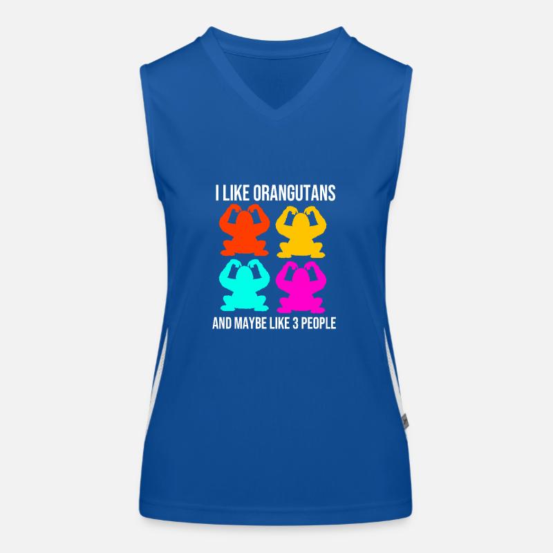Orang Utan Funktionelles Kontrast-Tank Top für Frauen