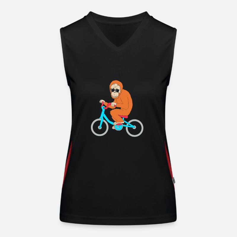 Orang Utan Funktionelles Kontrast-Tank Top für Frauen