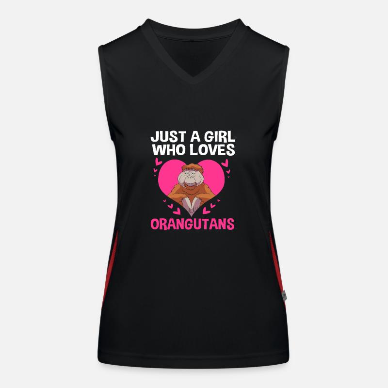 Orang Utan Funktionelles Kontrast-Tank Top für Frauen
