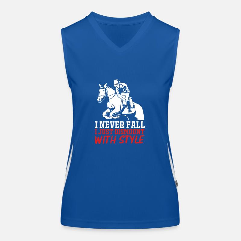 Springreiten Springpferd Funktionelles Kontrast-Tank Top für Frauen