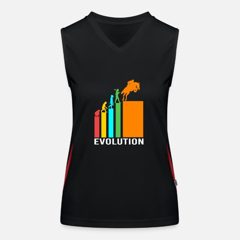 Saut d’obstacles Saut d’obstacles Débardeur respirant contrasté Femme