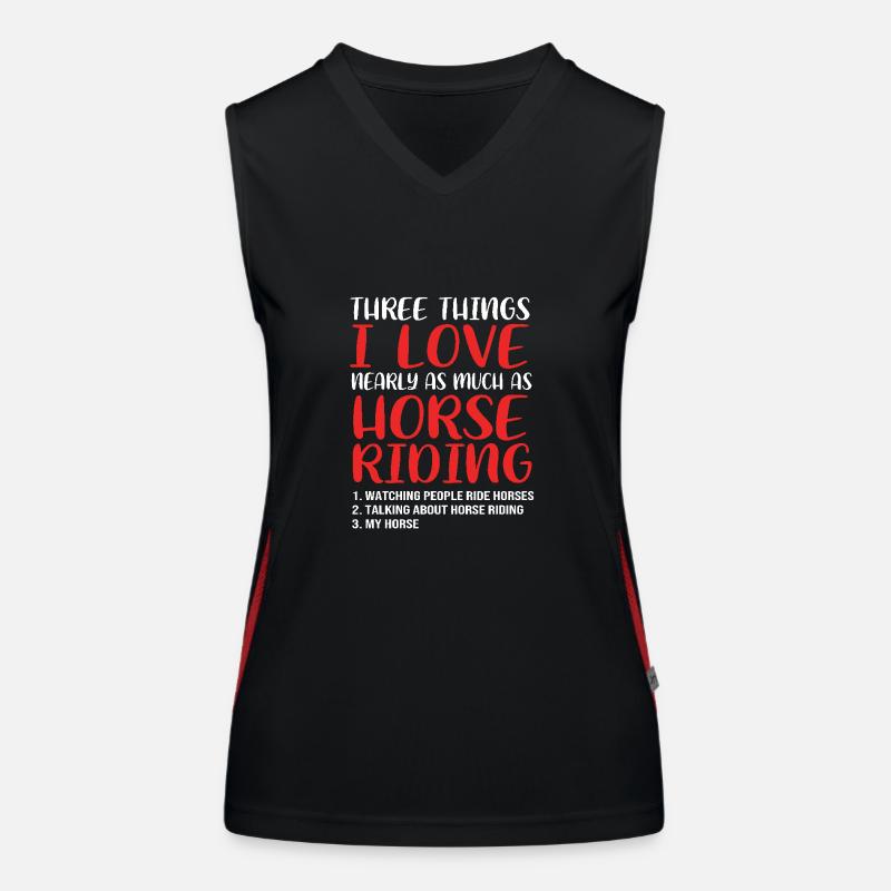 Springreiten Springpferd Funktionelles Kontrast-Tank Top für Frauen