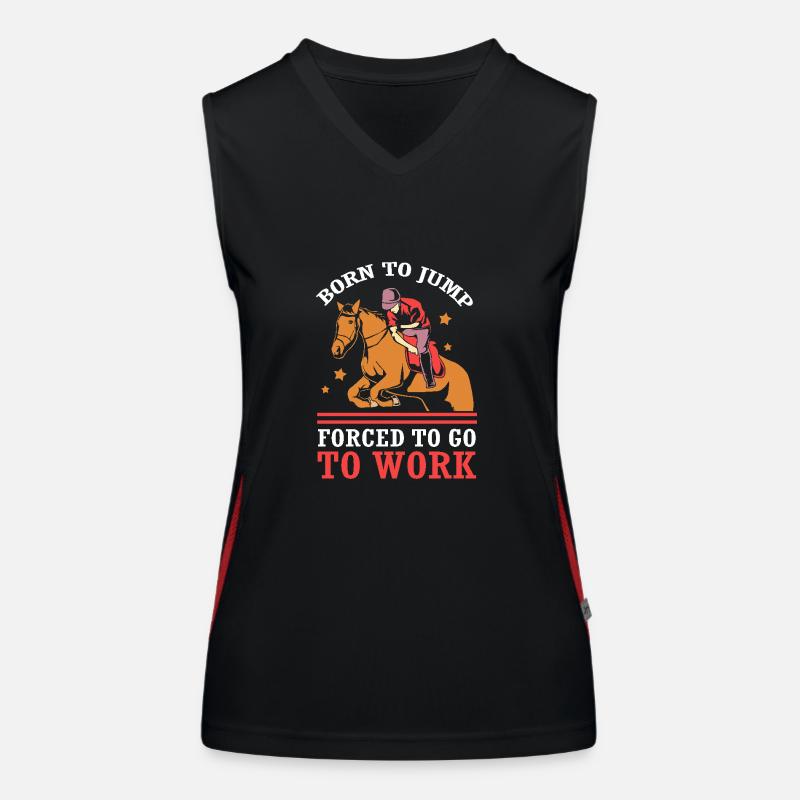 Springreiten Springpferd Funktionelles Kontrast-Tank Top für Frauen