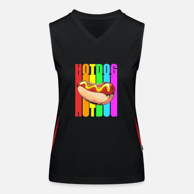 Hot Dog Snack Women's Functional Contrast Tank Top