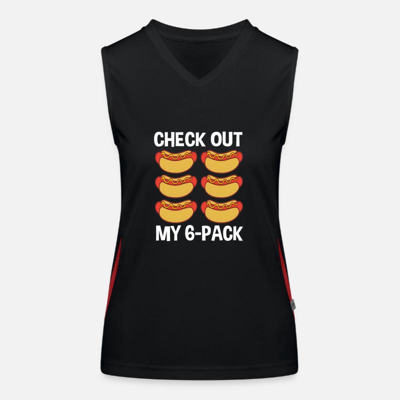 Hot Dog Snack Women's Functional Contrast Tank Top
