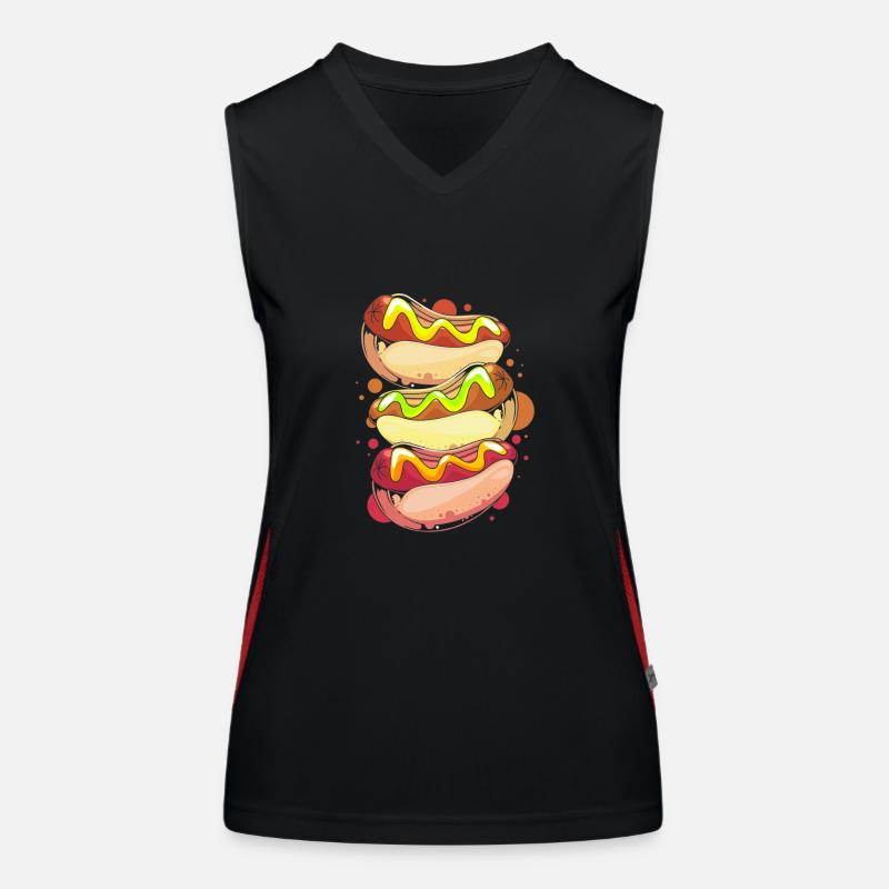 Hot Dog Snack Women's Functional Contrast Tank Top