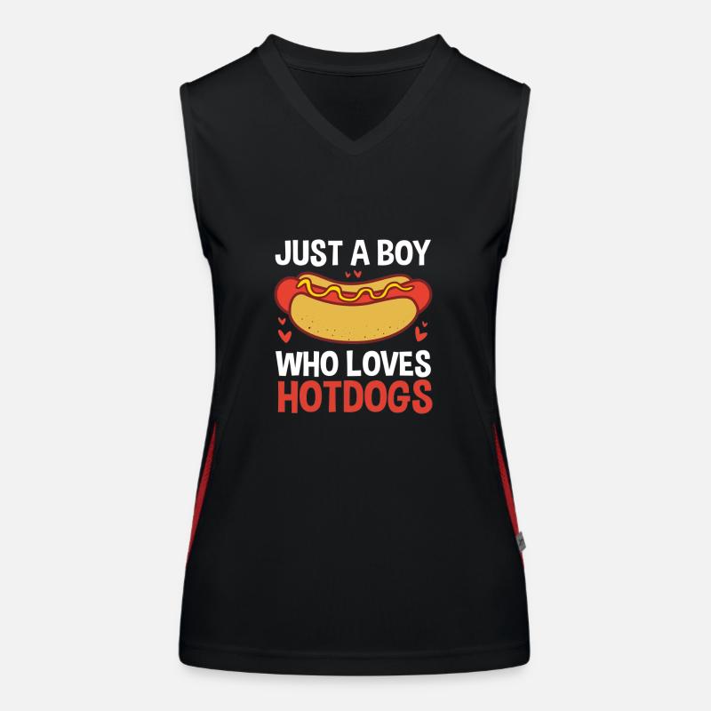 Hot Dog Snack Women's Functional Contrast Tank Top