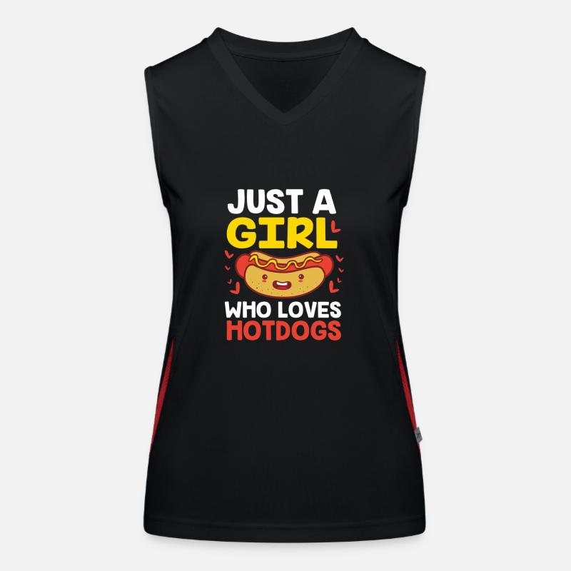 Hot Dog Snack Women's Functional Contrast Tank Top