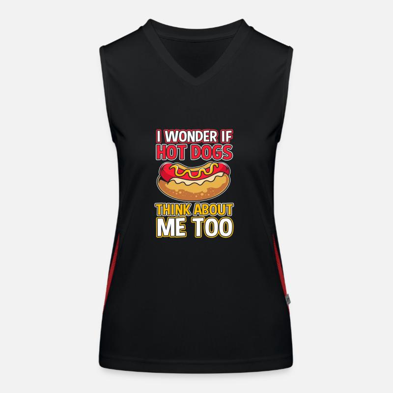 Hot Dog Snack Women's Functional Contrast Tank Top