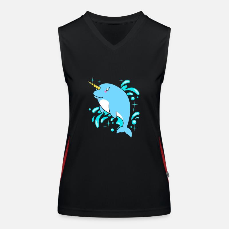 Narwhal Women's Functional Contrast Tank Top