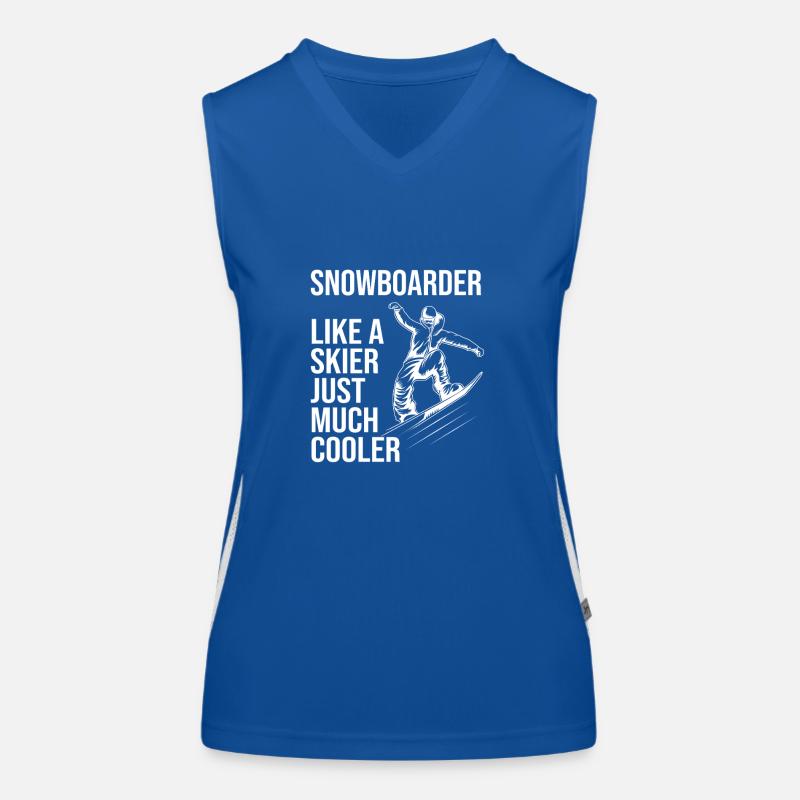 Snowboard Snowboard Vacances snowboard Snowboarders Débardeur respirant contrasté Femme