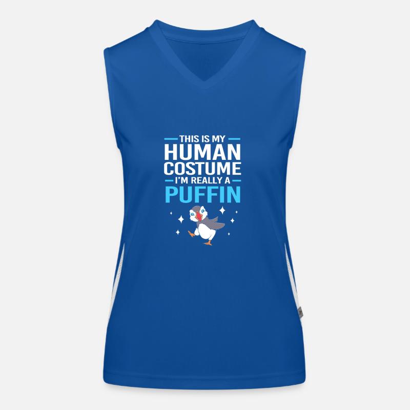 Papageientaucher Puffin Funktionelles Kontrast-Tank Top für Frauen