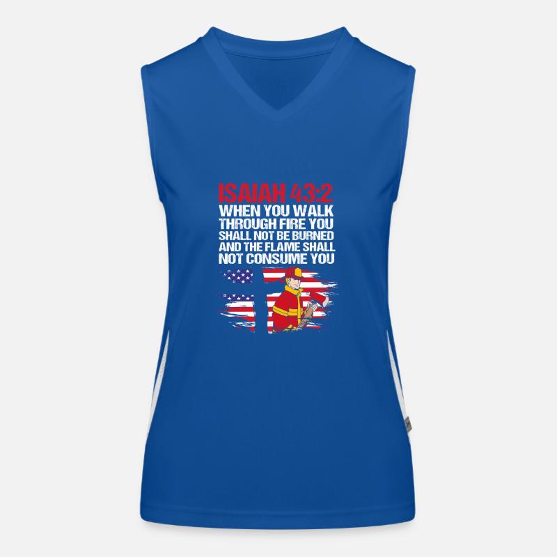 Firefighter Fire Brigade Women's Functional Contrast Tank Top