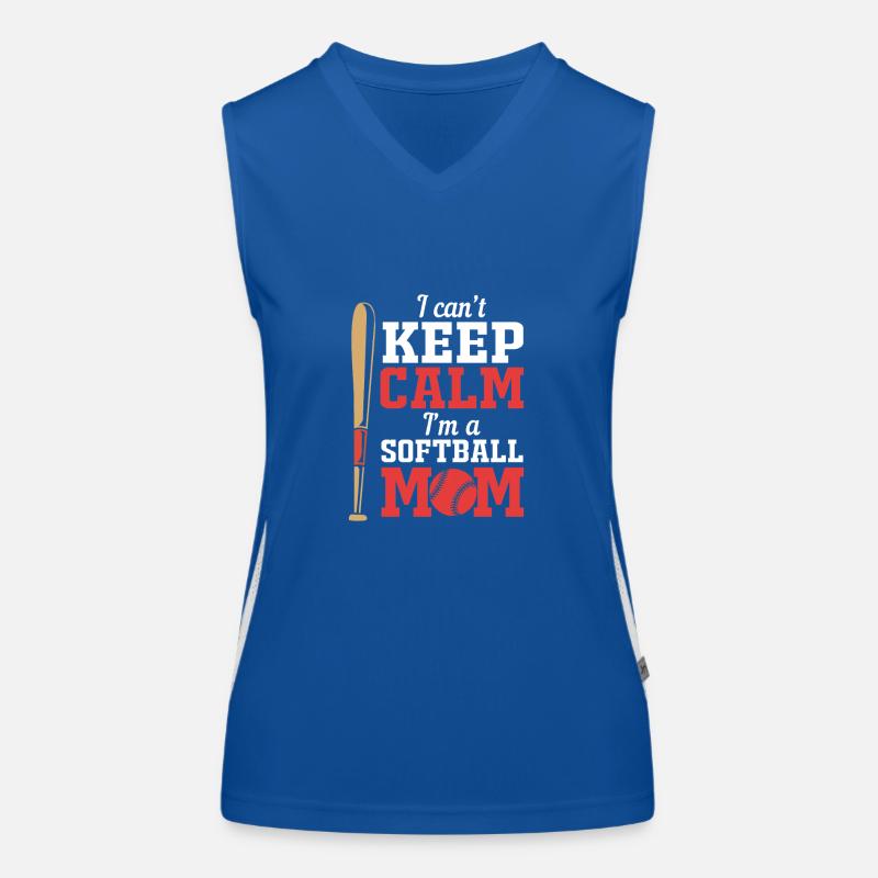 Softball Mutter Softball Mama Funktionelles Kontrast-Tank Top für Frauen