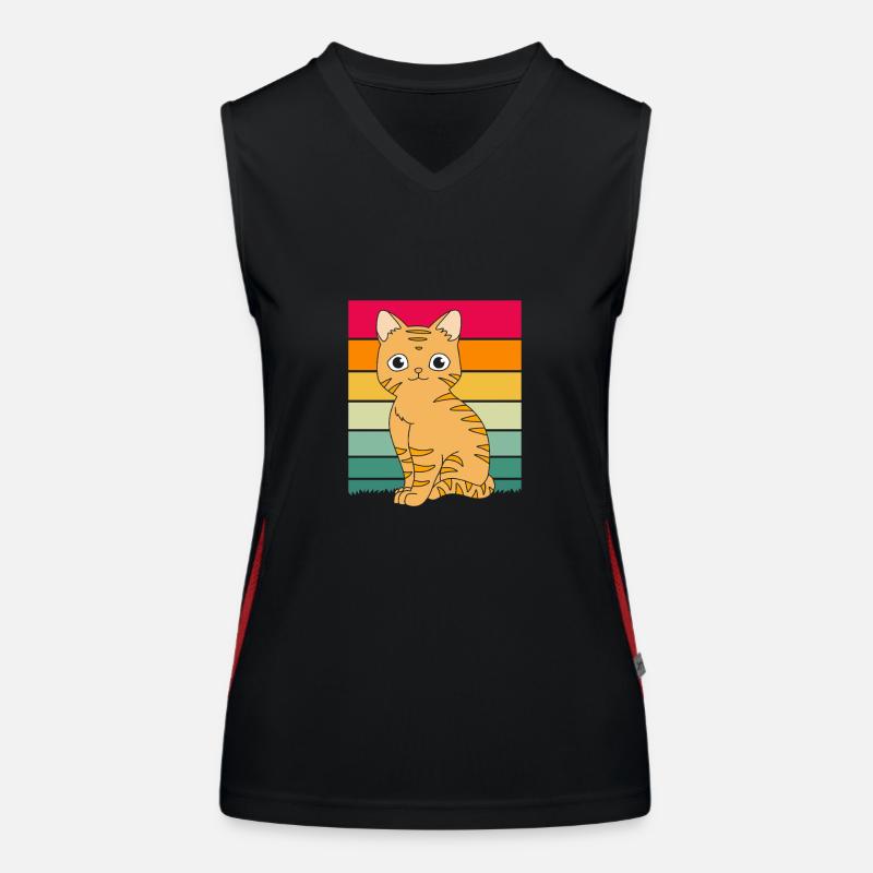 Tabby Cat Women's Functional Contrast Tank Top