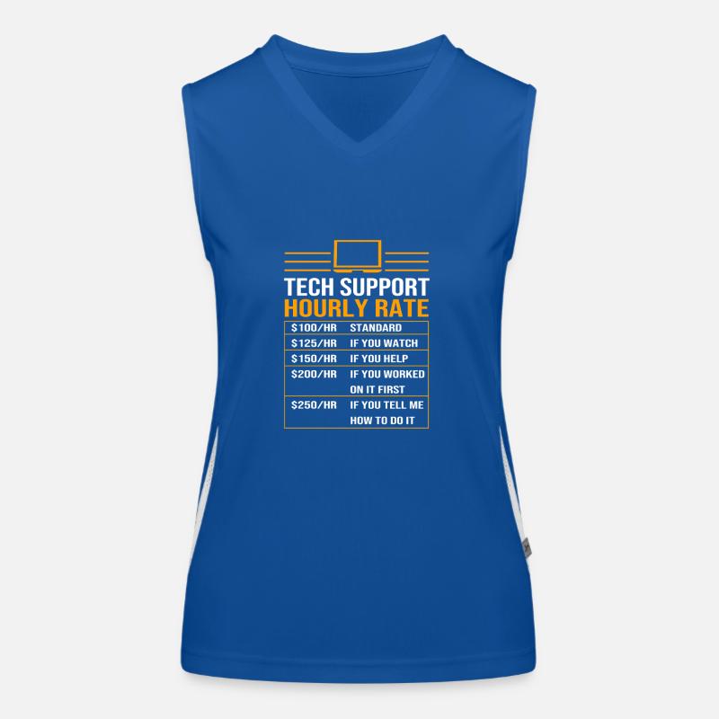 Tech Support Funktionelles Kontrast-Tank Top für Frauen