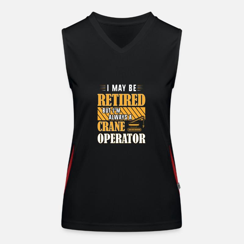 Crane operator crane Women's Functional Contrast Tank Top