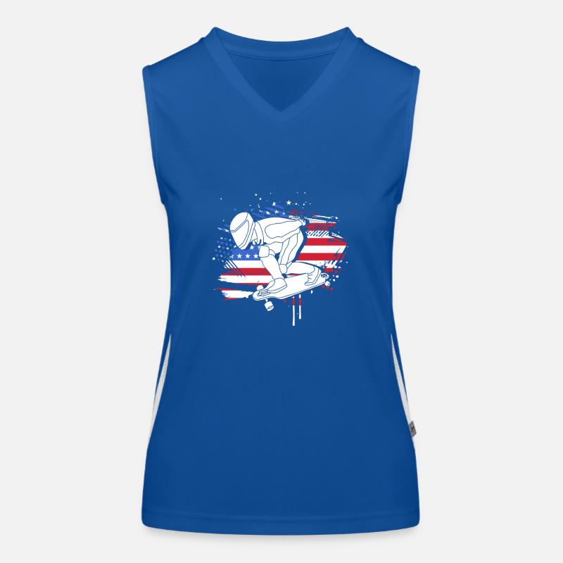 Longboard Longboarder Longboarding Débardeur respirant contrasté Femme