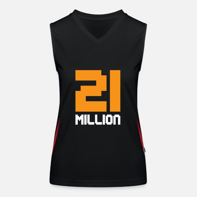 21 million Bitcoin Women's Functional Contrast Tank Top